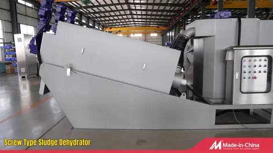 CE/ISO/SGS Wastewater Treatment SS304 316 Automatic Sludge Dewatering Multi-Plate Screw Filter Press Machine